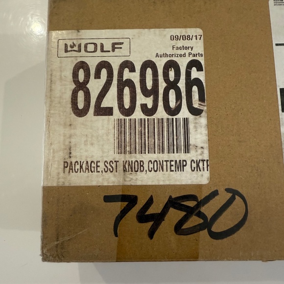 NEW Wolf Stainless Steel Knobs Factory SET OF 5 #826986 for Sub Zero Gas Cooktop - Picture 5 of 7